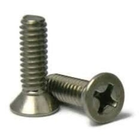 #6-32 X 3/8 In Phillips Flat Machine Screw, Plain 316 Stainless Steel, 5000 PK